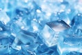 A pile of ice cubes sitting on top of a table. Versatile image for various uses