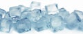 A Pile of Ice Cubes on a White Background with Mesmerizing Allure\