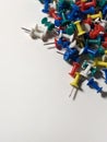 Pile of colorful push pins Royalty Free Stock Photo