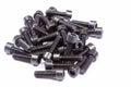 Pile of Imbus Screws above white background Royalty Free Stock Photo