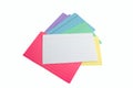 Pile of index cards Royalty Free Stock Photo