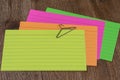 Pile of index cards