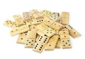 Pile of isolated dominoes Royalty Free Stock Photo