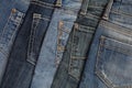 It is a pile of jeans. Royalty Free Stock Photo