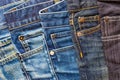 Pile of jeans Royalty Free Stock Photo