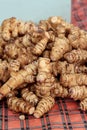Pile of jerusalem artichoke (sunchoke) Royalty Free Stock Photo