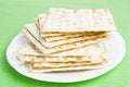 Pile of Jewish Matza bread Royalty Free Stock Photo