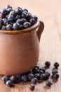 Pile of juniper on ceramic bowl