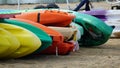 Pile of Kayaks Royalty Free Stock Photo