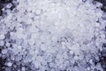 A pile of large hail on the ground Royalty Free Stock Photo