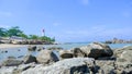 A Pile Of Large Rocks On The Edge Of The Tropical Sea Of Your Cape Royalty Free Stock Photo