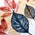 Biomimicry-inspired Leaf Background With Lace Patterns And Contrasting Colors