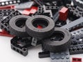 A pile of of lego pieces from an unbuilt set Royalty Free Stock Photo