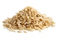 Pile of long grain brown rice. Royalty Free Stock Photo