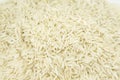 Pile of long grain white rice.