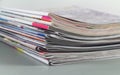 Pile of magazine Royalty Free Stock Photo