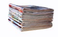 Pile of magazines Royalty Free Stock Photo