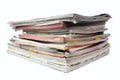 Pile of magazines Royalty Free Stock Photo