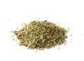 Pile of mate tea leaves isolated