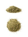 Pile of mate tea leaves isolated