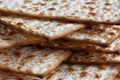Pile of matzo for background Royalty Free Stock Photo