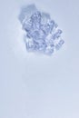 Pile of melting ice cubes as seen from above Royalty Free Stock Photo