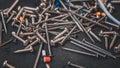 Pile Metal Nails Screws Bolts