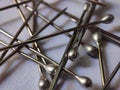 Pile of metal needle pins Royalty Free Stock Photo