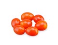 Pile of mini red tomato isolated on white background Royalty Free Stock Photo