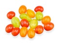 Pile of MIni tomato vegetable isolated on white background Royalty Free Stock Photo