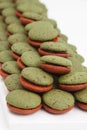 Pile of mint marron cookies Royalty Free Stock Photo