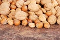 Pile of mixed nuts Royalty Free Stock Photo