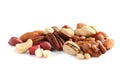 Pile of mixed organic nuts Royalty Free Stock Photo