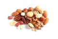 Pile of mixed organic nuts on white Royalty Free Stock Photo