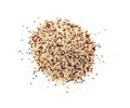 Pile of mixed quinoa seeds on white background Royalty Free Stock Photo
