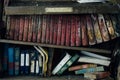 Pile of Moldy, Discarded Books - Abandoned School