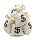 Pile of Money Bags Royalty Free Stock Photo