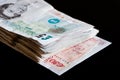Pile of money british pounds sterling gbp business and finance Royalty Free Stock Photo