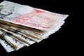 Pile of money british pounds sterling gbp for finance Royalty Free Stock Photo