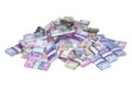 Pile of money packs Ukrainian Royalty Free Stock Photo