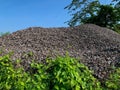 Pile mound of gravel. Ready to use for construction