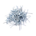 Pile of nails isolated over white background Royalty Free Stock Photo