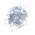 Pile of nails isolated over white background Royalty Free Stock Photo
