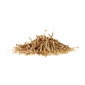 Pile of nails isolated over white background Royalty Free Stock Photo