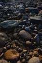 Pile of natural rocks by the river Royalty Free Stock Photo
