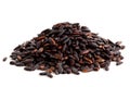 Pile of Nerone black long grain rice. Royalty Free Stock Photo