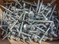 Pile of new screws - industrial Royalty Free Stock Photo