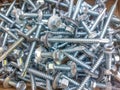 Pile of new screws - industrial Royalty Free Stock Photo