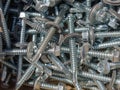 Pile of new screws - industrial Royalty Free Stock Photo