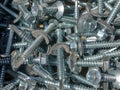 Pile of new screws - industrial Royalty Free Stock Photo